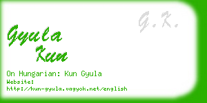 gyula kun business card